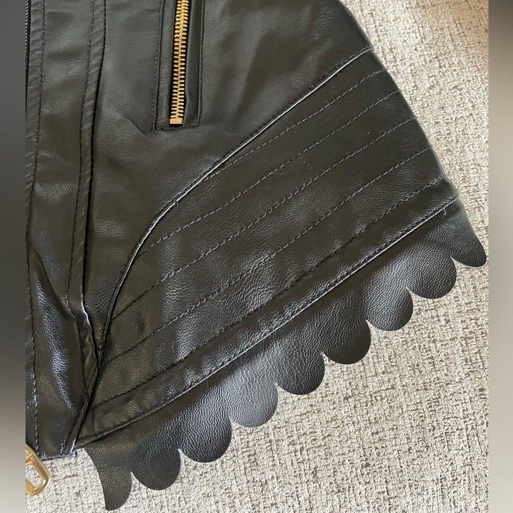 Steve Madden Black Faux Leather Jacket Sz-Small - Picture 11 of 13